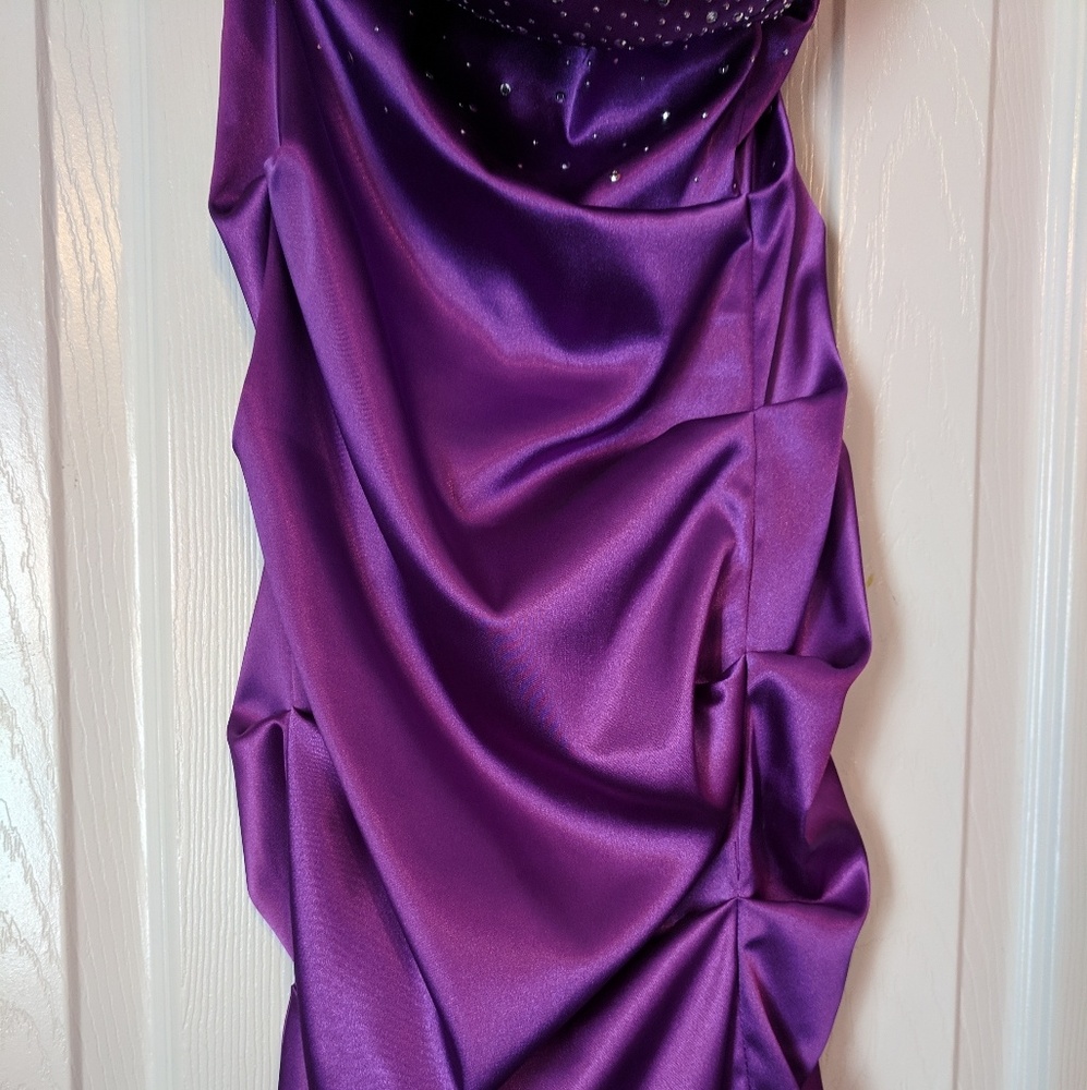 Prom / sweet 16 purple mermaid dress / gown - Picture 6 of 8